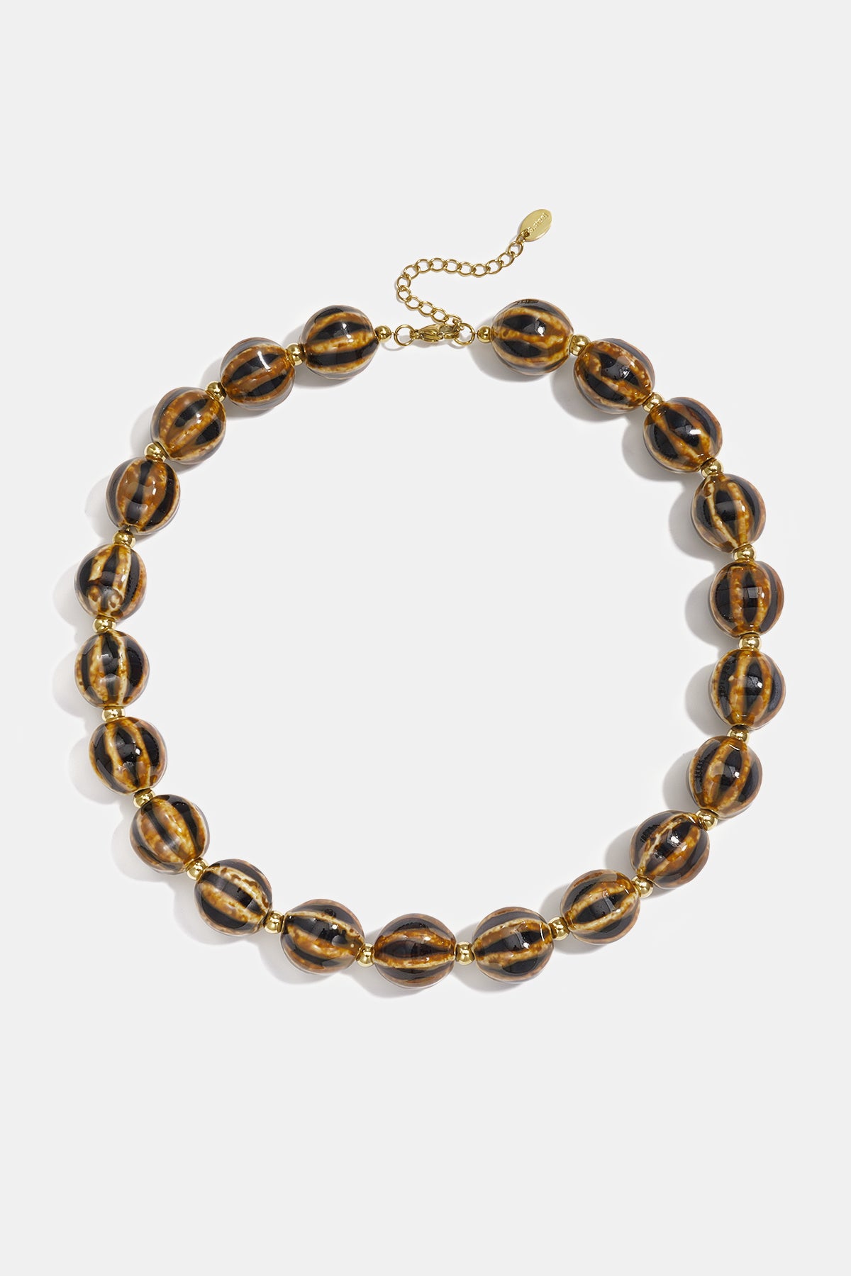 Collares de cerámica con cuentas, rayas, estilo casual, sencillos, para mujer.