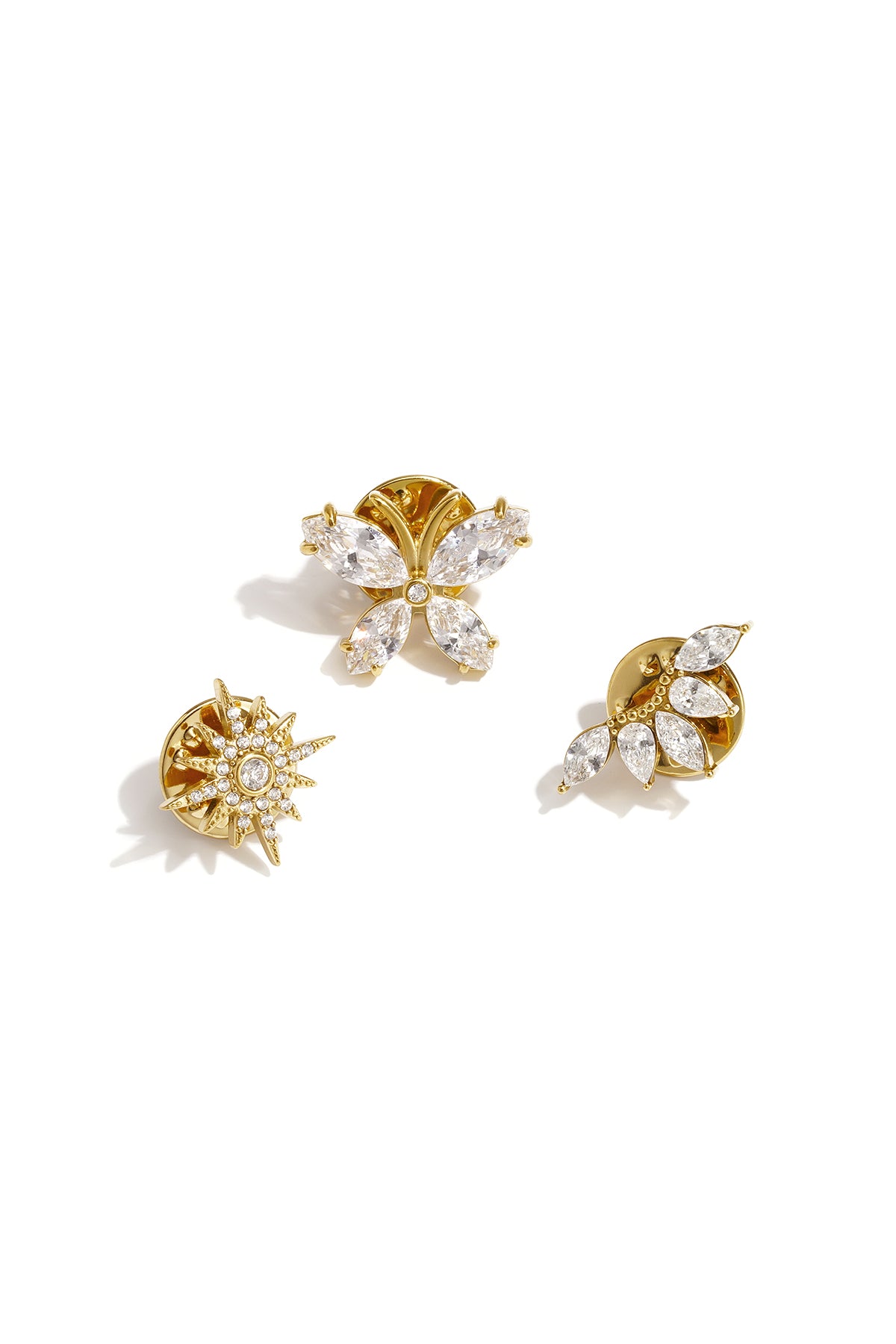 Broches de mariposa, accesorios casuales de acero inoxidable para uso diario