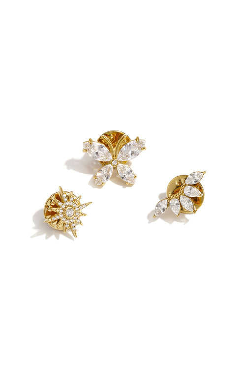 Broches de mariposa, accesorios casuales de acero inoxidable para uso diario