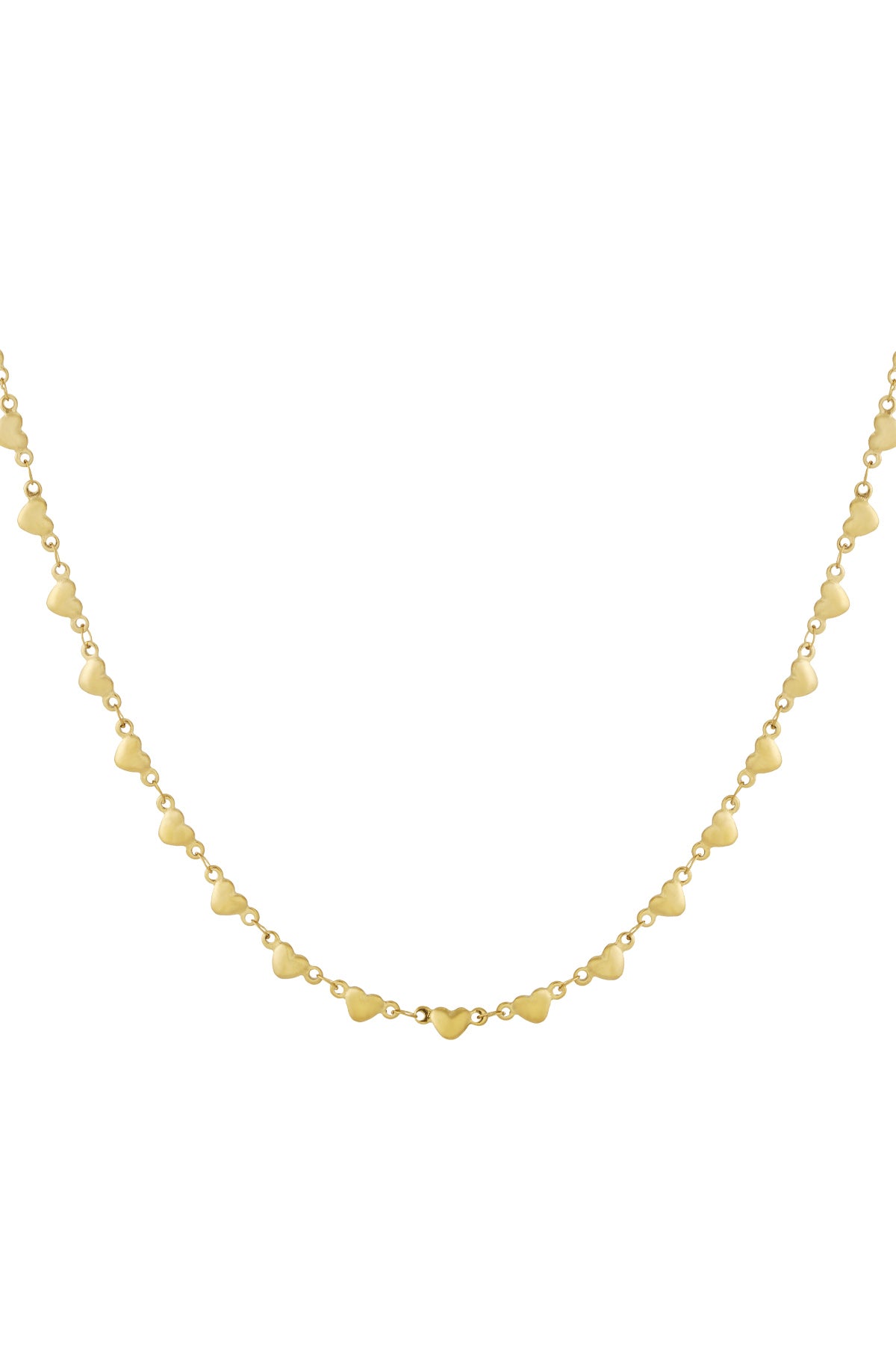 Elegant 14K Gold Plated Heart Long Necklace