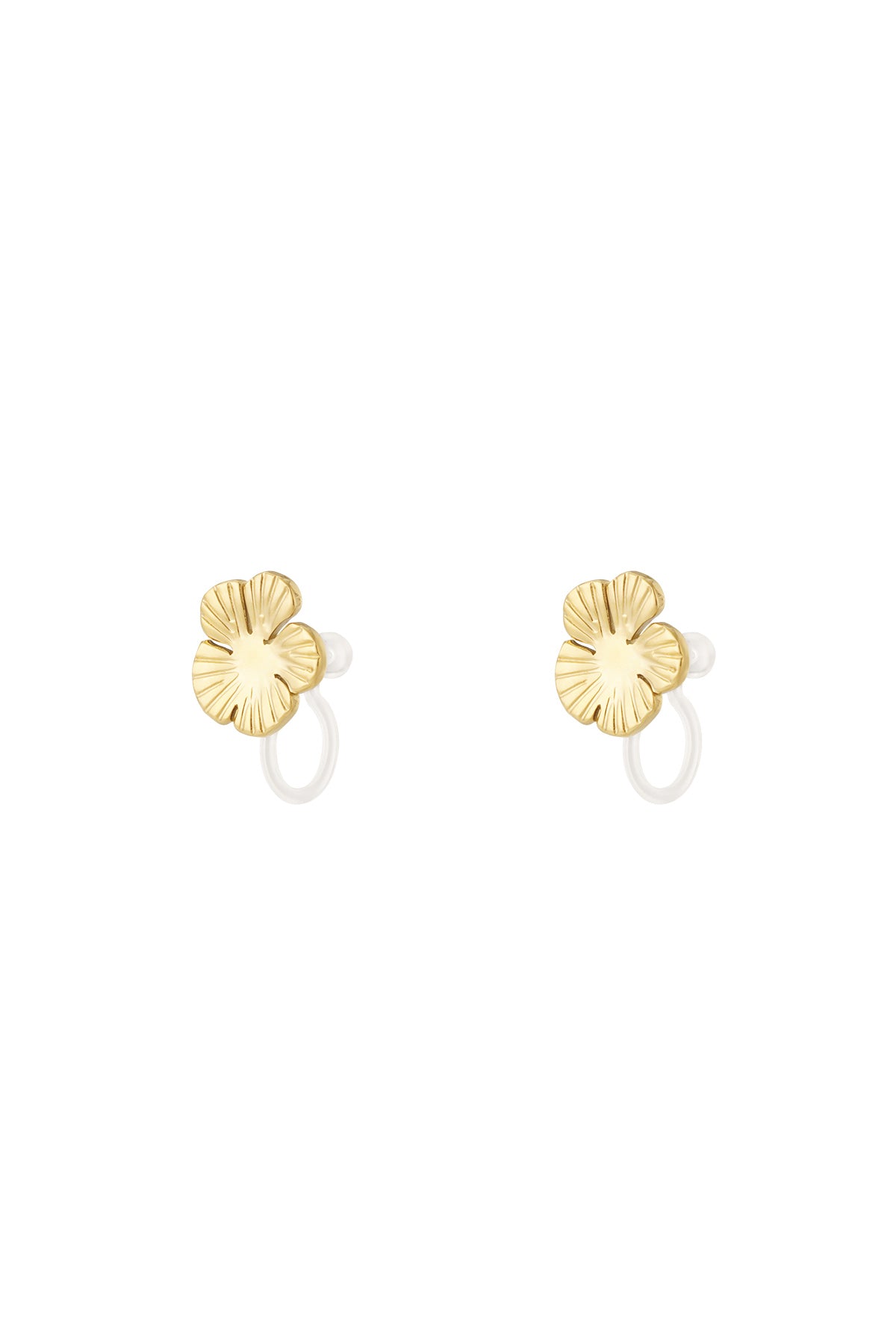 Pendientes de clip con flores