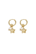 Elegant Rose Red & Gold Drop Earrings for Spring