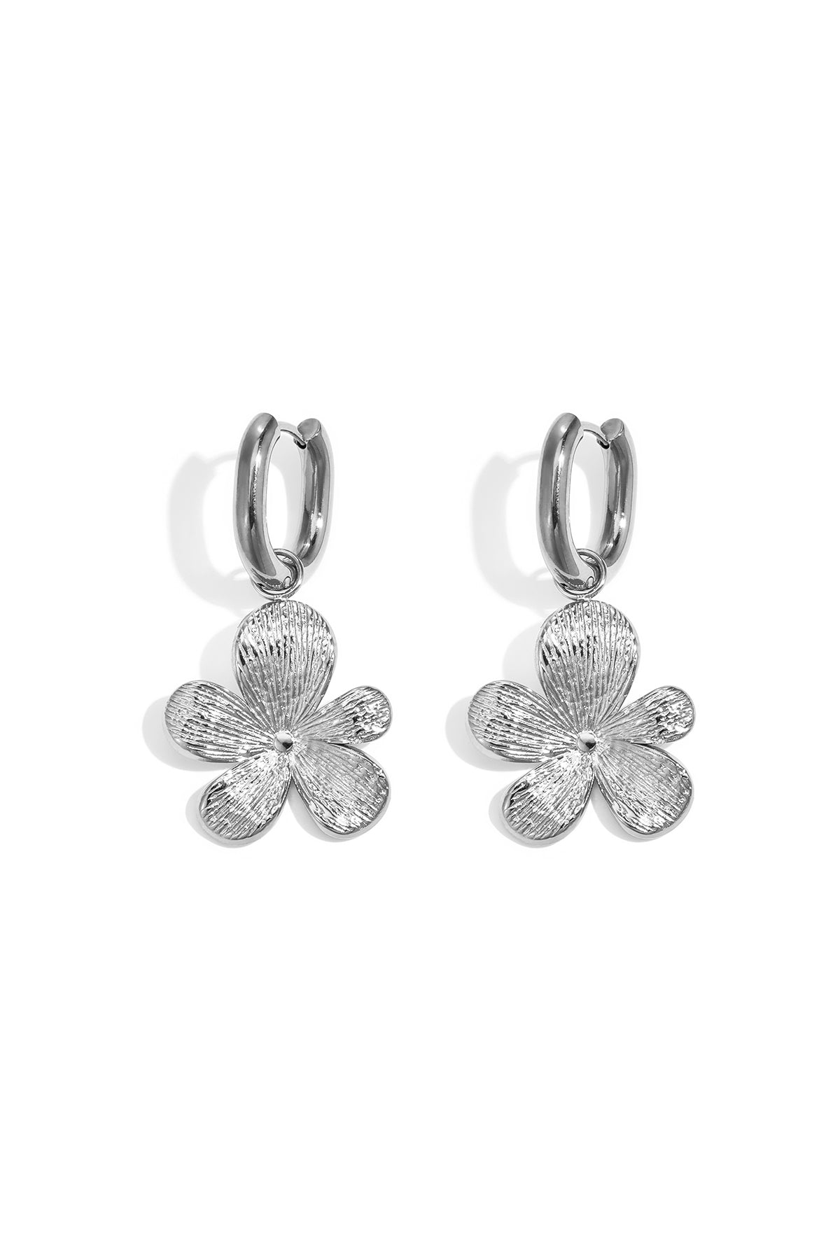 Pendientes colgantes de acero inoxidable con forma de flor, de la serie Daily Simple, joyería para mujer.